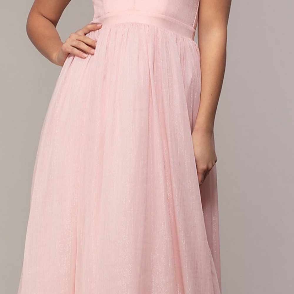 Pink Shimmering Long Gown